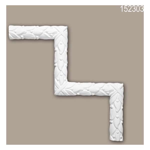 Hoekstuk 152303 Profhome Sierelement rococo barok stijl wit Hoekstuk 152303 Profhome Sierelement rococo barok stijl wit