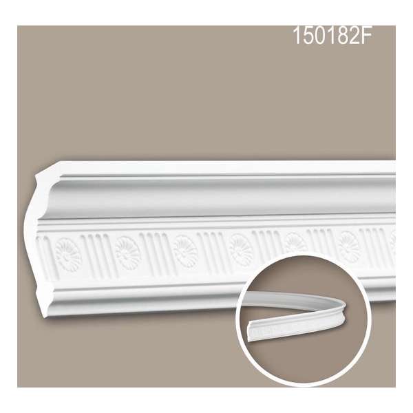 Kroonlijst 150182F Profhome Sierlijst flexibele lijst Lijstwerk tijdeloos klassieke stijl wit 2 m Kroonlijst 150182F Profhome Sierlijst flexibele lijst Lijstwerk tijdeloos klassieke stijl wit 2 m