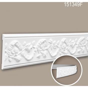 Wandlijst 151349F Profhome Lijstwerk flexibele lijst Sierlijst neo-renaissance stijl wit 2 m