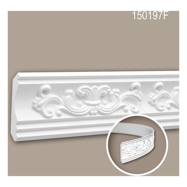 Kroonlijst 150197F Profhome Sierlijst flexibele lijst Lijstwerk neo-renaissance stijl wit 2 m Kroonlijst 150197F Profhome Sierlijst flexibele lijst Lijstwerk neo-renaissance stijl wit 2 m