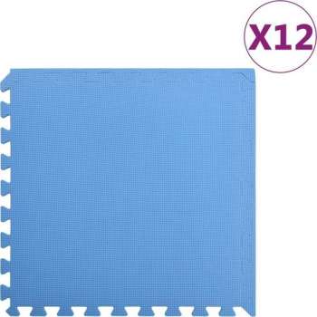 Vloermatten 12 st 4,32 „é° EVA-schuim blauw