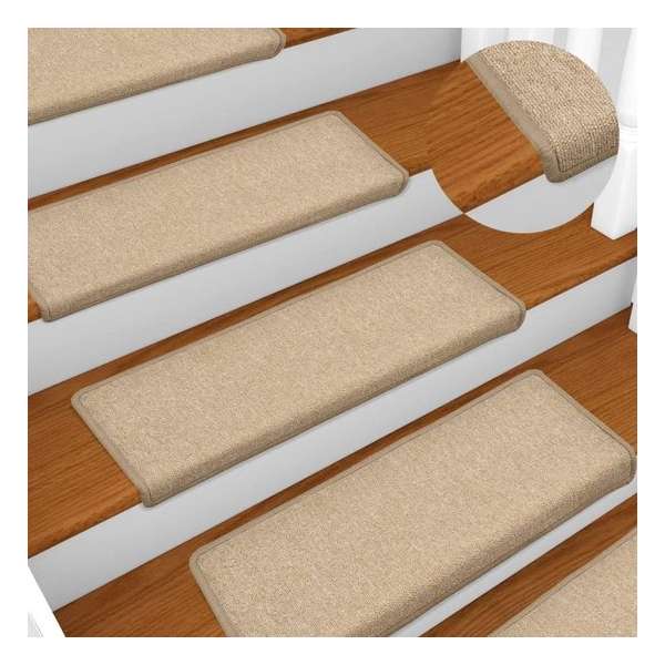 vidaXL Trapmatten 15 st 65x25 cm taupe VDXL_134573 vidaXL Trapmatten 15 st 65x25 cm taupe VDXL_134573