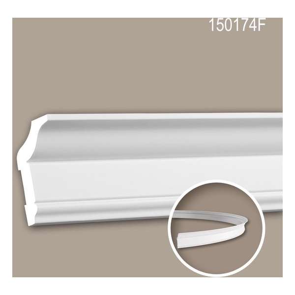 Kroonlijst 150174F Profhome Sierlijst flexibele lijst Lijstwerk neo-classicisme stijl wit 2 m Kroonlijst 150174F Profhome Sierlijst flexibele lijst Lijstwerk neo-classicisme stijl wit 2 m