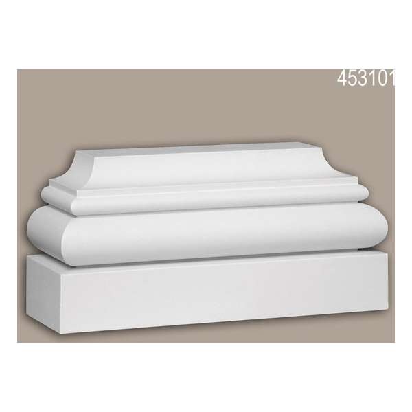Pilaster voetstuk Profhome 453101 Gevelelement Pilaster Wandpijler Exterieur lijstwerk toscaans stijl wit Pilaster voetstuk Profhome 453101 Gevelelement Pilaster Wandpijler Exterieur lijstwerk toscaans stijl wit