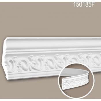 Kroonlijst 150185F Profhome Sierlijst flexibele lijst Lijstwerk tijdeloos klassieke stijl wit 2 m