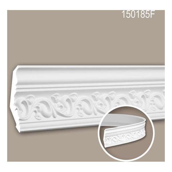 Kroonlijst 150185F Profhome Sierlijst flexibele lijst Lijstwerk tijdeloos klassieke stijl wit 2 m Kroonlijst 150185F Profhome Sierlijst flexibele lijst Lijstwerk tijdeloos klassieke stijl wit 2 m