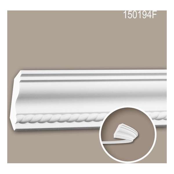 Kroonlijst 150194F Profhome Sierlijst flexibele lijst Lijstwerk neo-empire stijl wit 2 m Kroonlijst 150194F Profhome Sierlijst flexibele lijst Lijstwerk neo-empire stijl wit 2 m