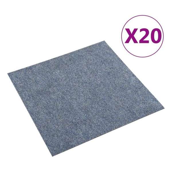 vidaXL Tapijttegels 20 st 5 m² blauw vidaXL Tapijttegels 20 st 5 m² blauw