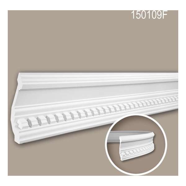 Kroonlijst 150109F Profhome Sierlijst flexibele lijst Lijstwerk neo-classicisme stijl wit 2 m Kroonlijst 150109F Profhome Sierlijst flexibele lijst Lijstwerk neo-classicisme stijl wit 2 m