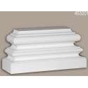 Pilaster voetstuk Profhome 453201 Gevelelement Pilaster Wandpijler Exterieur lijstwerk Ionische stijl wit