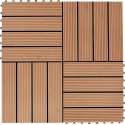 Terrastegels 30x30 cm 1 m² HKC teakkleur 11 st