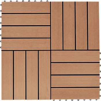 Terrastegels 30x30 cm 1 m² HKC teakkleur 11 st