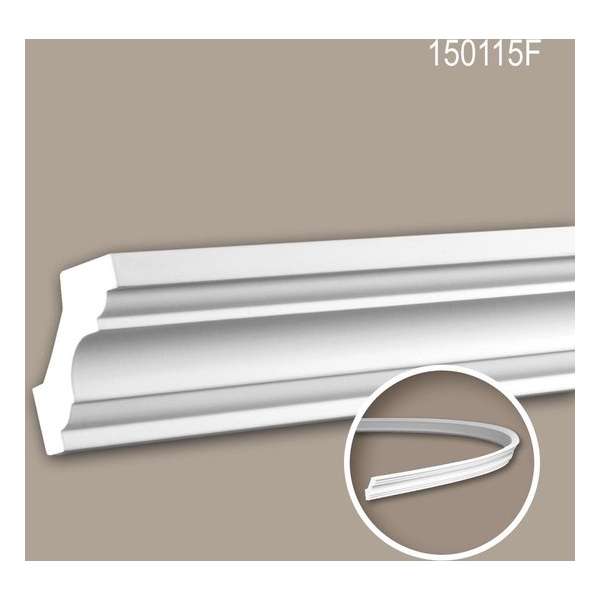 Kroonlijst 150115F Profhome Sierlijst flexibele lijst Lijstwerk neo-classicisme stijl wit 2 m Kroonlijst 150115F Profhome Sierlijst flexibele lijst Lijstwerk neo-classicisme stijl wit 2 m
