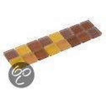 Listello Silk oker glas 4,8x19,5 cm -  Oker Prijs per 1 stuk.