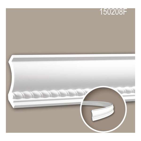 Kroonlijst 150208F Profhome Sierlijst flexibele lijst Lijstwerk neo-empire stijl wit 2 m Kroonlijst 150208F Profhome Sierlijst flexibele lijst Lijstwerk neo-empire stijl wit 2 m