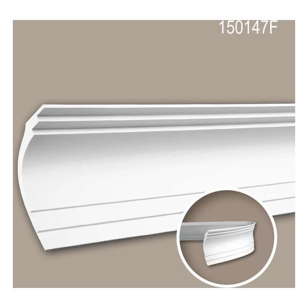 Kroonlijst 150147F Profhome Sierlijst flexibele lijst Lijstwerk modern design wit 2 m Kroonlijst 150147F Profhome Sierlijst flexibele lijst Lijstwerk modern design wit 2 m