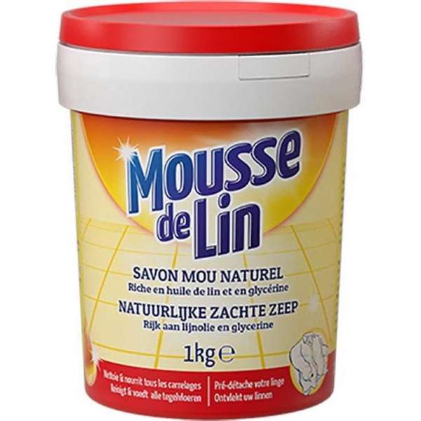 Mousse de Lin Natuurlijke Zachte Zeep - Met Lijnolie en Glycerine - 3 x 1 kg Mousse de Lin Natuurlijke Zachte Zeep - Met Lijnolie en Glycerine - 3 x 1 kg