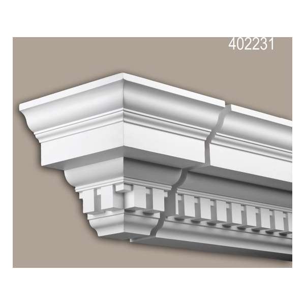 Eindelement Profhome 402231 Exterieur lijstwerk Sierelement Gevelelement tijdeloos klassieke stijl wit Eindelement Profhome 402231 Exterieur lijstwerk Sierelement Gevelelement tijdeloos klassieke stijl wit
