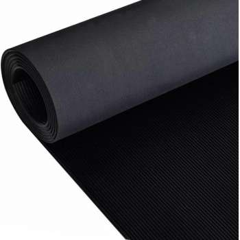 vidaXL Rubberen anti-slip vloermat 5x1m fijn geribbeld