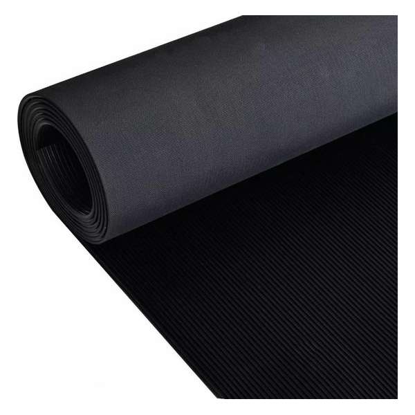 vidaXL Rubberen anti-slip vloermat 5x1m fijn geribbeld vidaXL Rubberen anti-slip vloermat 5x1m fijn geribbeld