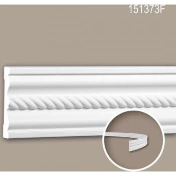Wandlijst 151373F Profhome Lijstwerk flexibele lijst Sierlijst neo-empire stijl wit 2 m