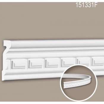 Wandlijst 151331F Profhome Lijstwerk flexibele lijst Sierlijst neo-classicisme stijl wit 2 m