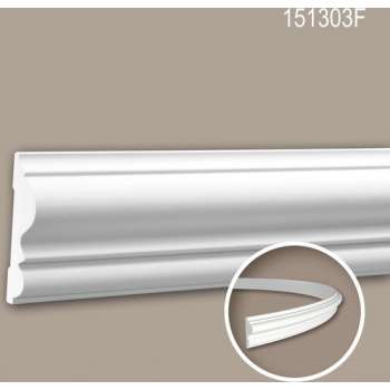 Wandlijst 151303F Profhome Lijstwerk flexibele lijst Sierlijst neo-classicisme stijl wit 2 m