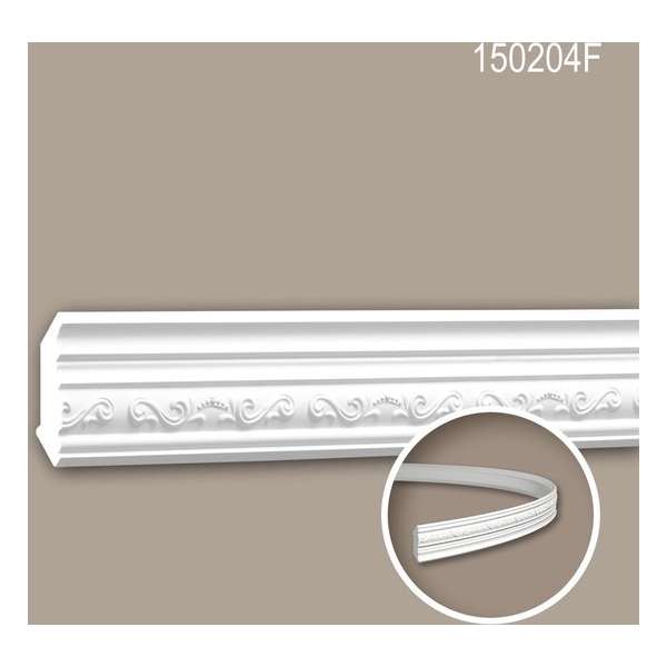 Kroonlijst 150204F Profhome Sierlijst flexibele lijst Lijstwerk neo-empire stijl wit 2 m Kroonlijst 150204F Profhome Sierlijst flexibele lijst Lijstwerk neo-empire stijl wit 2 m