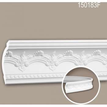 Kroonlijst 150183F Profhome Sierlijst flexibele lijst Lijstwerk neo-empire stijl wit 2 m