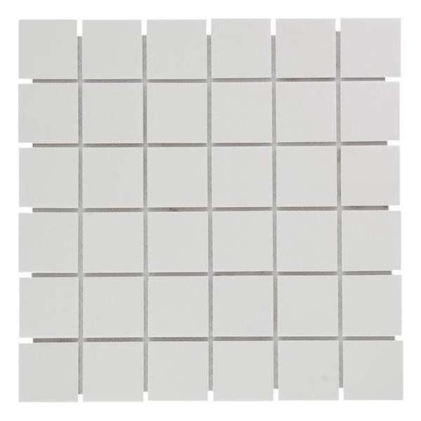 The Mosaic Factory London mozaïektegel 4.8x4.8x0.6cm voor vloer voor binnen en buiten vierkant Keramiek Super Wit The Mosaic Factory London mozaïektegel 4.8x4.8x0.6cm voor vloer voor binnen en buiten vierkant Keramiek Super Wit