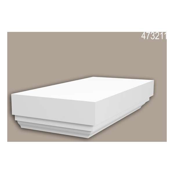 Half pilaarpet Profhome 473211 Exterieur lijstwerk Balustrade Gevelelement neo-classicisme stijl wit Half pilaarpet Profhome 473211 Exterieur lijstwerk Balustrade Gevelelement neo-classicisme stijl wit