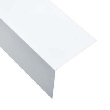 vidaXL Hoekplaten 5 st L-vormig 90° 170 cm 100x100 mm aluminium wit