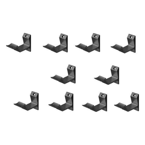 Leuninghouder zwart - Opschroef - Hol zadel Hermeta - 3542-18 - 10 stuks Leuninghouder zwart - Opschroef - Hol zadel Hermeta - 3542-18 - 10 stuks