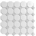 0,87m² -Mozaiek Paris Octagon Wit en Grijs