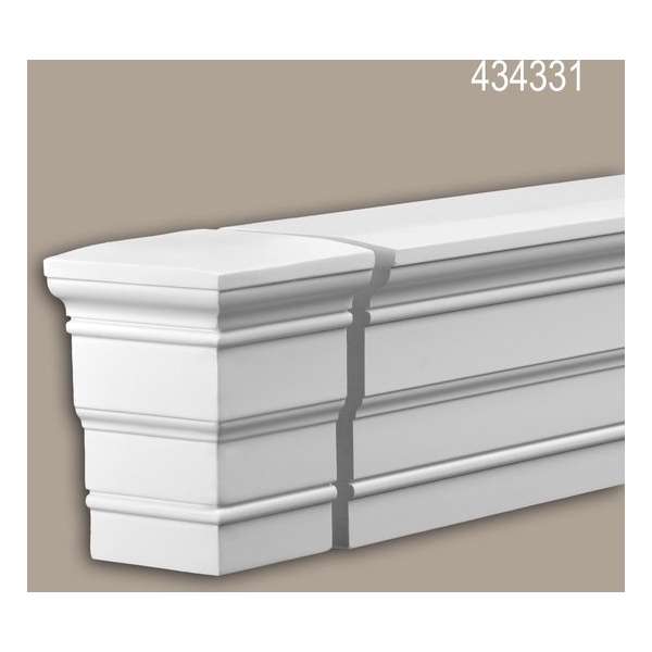 Eindelement Profhome 434331 Gevellijst Sierelement Gevelelement modern design wit Eindelement Profhome 434331 Gevellijst Sierelement Gevelelement modern design wit