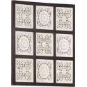 vidaXL Wandpaneel handgesneden 60x60x1.5 cm MDF bruin en wit