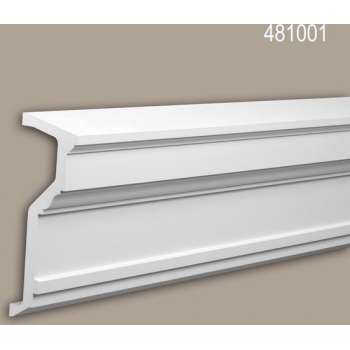 Kroonlijst Profhome 481001 Gevel profiel Sierlijst Lijstwerk neo-classicisme stijl wit 2 m