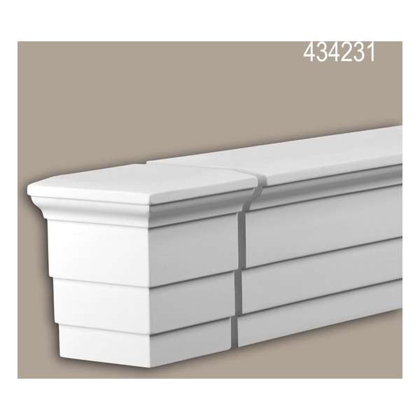 Eindelement Profhome 434231 Gevellijst Sierelement Gevelelement modern design wit Eindelement Profhome 434231 Gevellijst Sierelement Gevelelement modern design wit