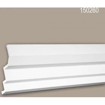 Kroonlijst 150260 Profhome Sierlijst Lijstwerk modern design wit 2 m