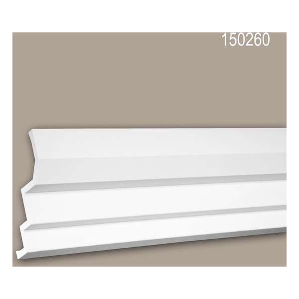 Kroonlijst 150260 Profhome Sierlijst Lijstwerk modern design wit 2 m Kroonlijst 150260 Profhome Sierlijst Lijstwerk modern design wit 2 m