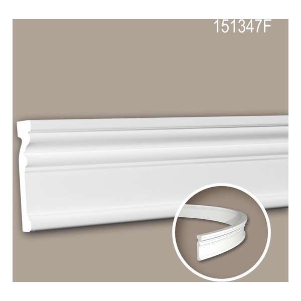 Wandlijst 151347F Profhome Lijstwerk flexibele lijst Sierlijst neo-classicisme stijl wit 2 m Wandlijst 151347F Profhome Lijstwerk flexibele lijst Sierlijst neo-classicisme stijl wit 2 m