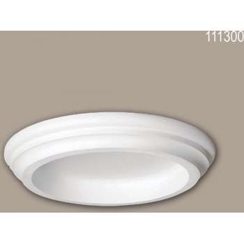 Volle zuilen ring 111300 Profhome Zuil Sierelement Dorische stijl wit