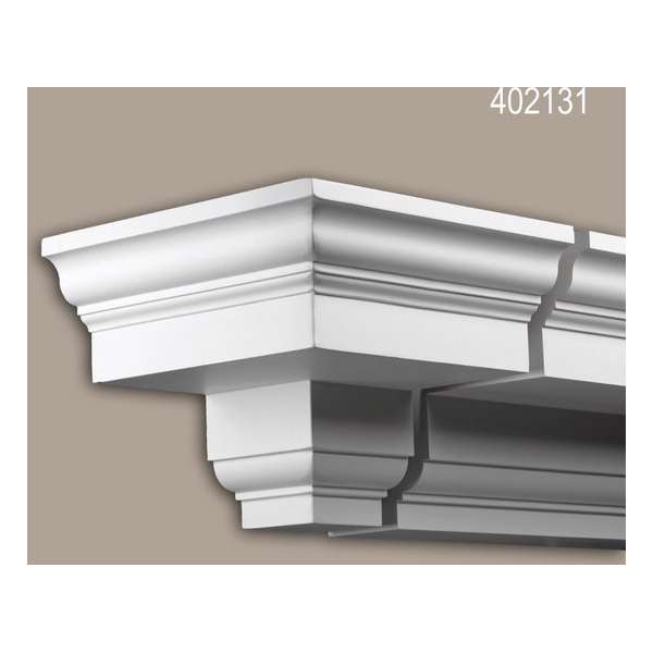 Eindelement Profhome 402131 Exterieur lijstwerk Sierelement Gevelelement neo-classicisme stijl wit Eindelement Profhome 402131 Exterieur lijstwerk Sierelement Gevelelement neo-classicisme stijl wit