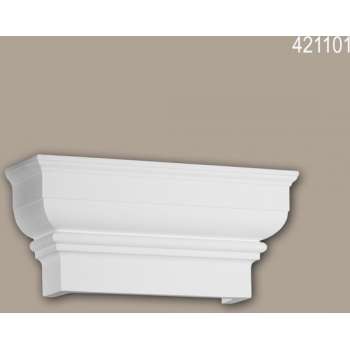 Pilaster kapiteel Profhome 421101 Gevelelement Pilaster Wandpijler Exterieur lijstwerk toscaans stijl wit