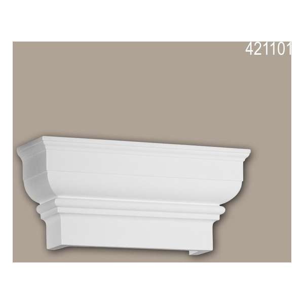 Pilaster kapiteel Profhome 421101 Gevelelement Pilaster Wandpijler Exterieur lijstwerk toscaans stijl wit Pilaster kapiteel Profhome 421101 Gevelelement Pilaster Wandpijler Exterieur lijstwerk toscaans stijl wit