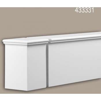 Eindelement Profhome 433331 Gevellijst Sierelement Gevelelement modern design wit