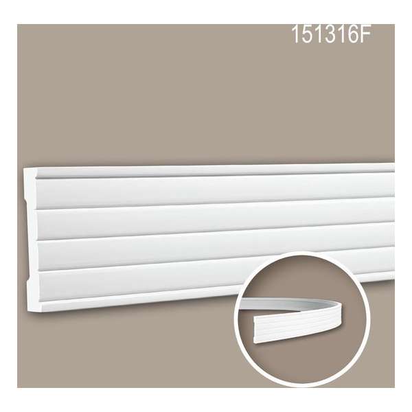 Wandlijst 151316F Profhome Lijstwerk flexibele lijst Sierlijst modern design wit 2 m Wandlijst 151316F Profhome Lijstwerk flexibele lijst Sierlijst modern design wit 2 m