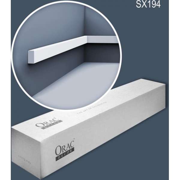 Orac Decor SX194-box-10 AXXENT SQUARE 1 doos 10 stukken Plint | 20 m Orac Decor SX194-box-10 AXXENT SQUARE 1 doos 10 stukken Plint | 20 m