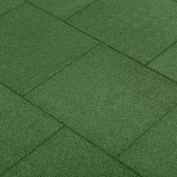 vidaXL Valtegels 12 st 50x50x3 cm rubber groen