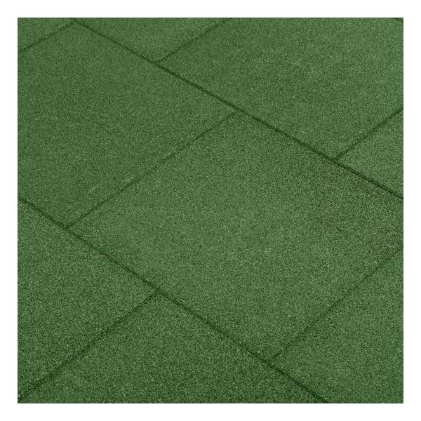 vidaXL Valtegels 12 st 50x50x3 cm rubber groen vidaXL Valtegels 12 st 50x50x3 cm rubber groen